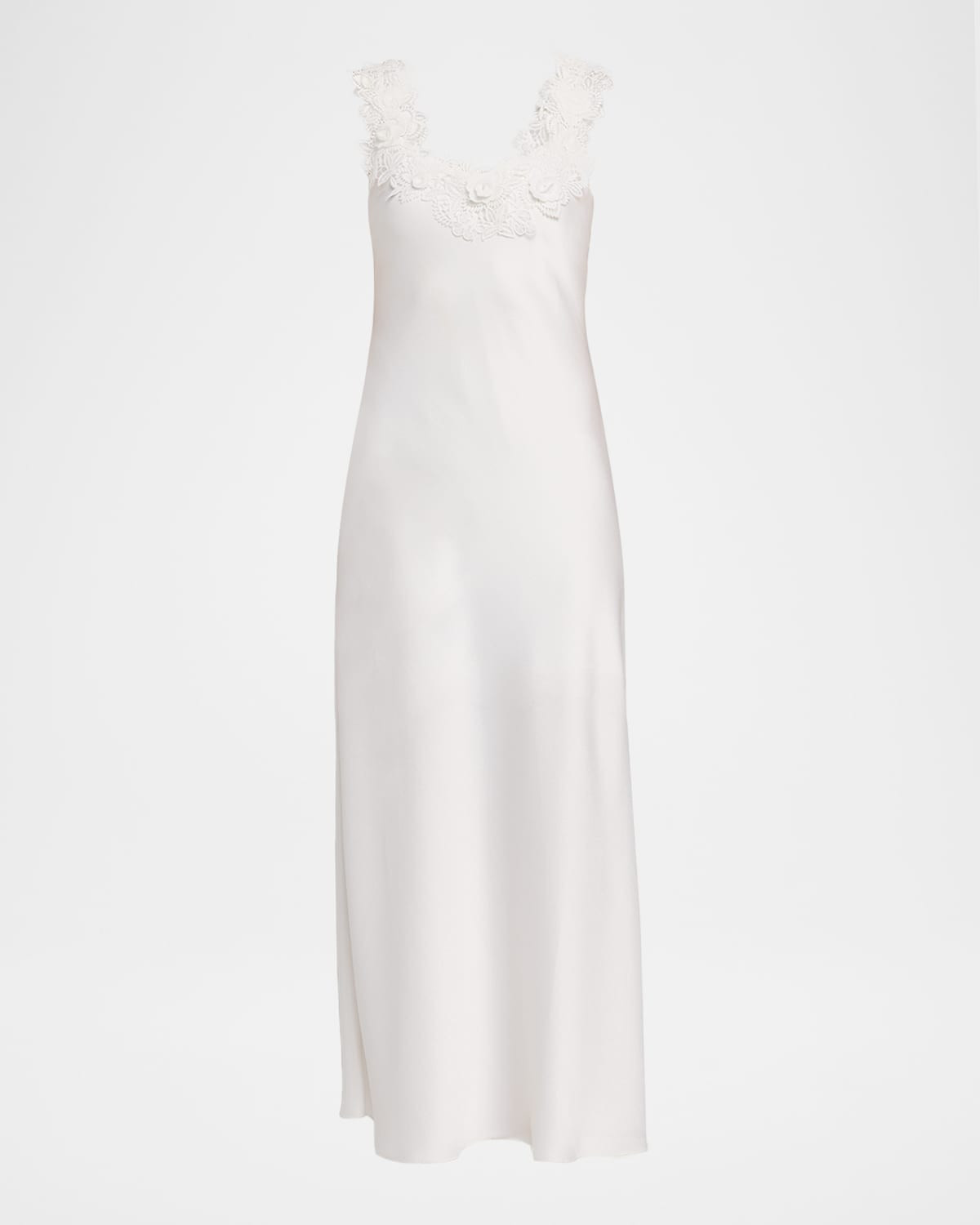 Lala Satin Lace Slip Dress | Neiman Marcus