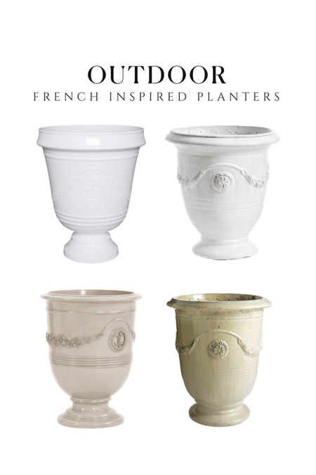 French inspired anduze planters! Outdoor decor outdoor plants urn planter white planters 

#LTKfindsunder50 #LTKhome #LTKsalealert