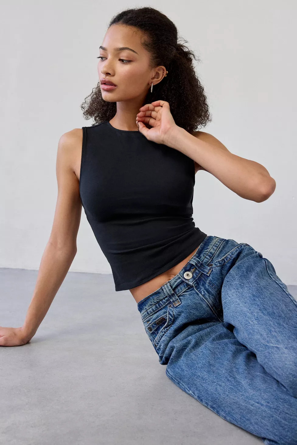 Out From Under Bec Cutout Bow-Back Cropped Tank Top | Urban Outfitters (US and RoW)