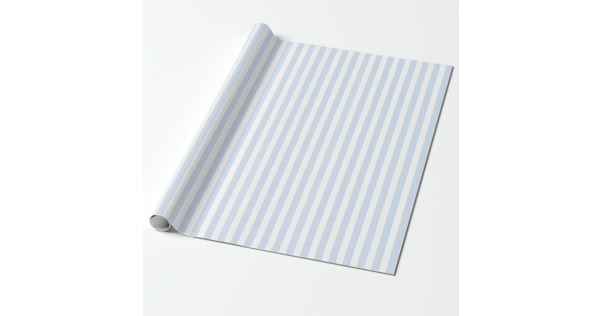 Pale blue and white candy stripes wrapping paper | Zazzle | Zazzle