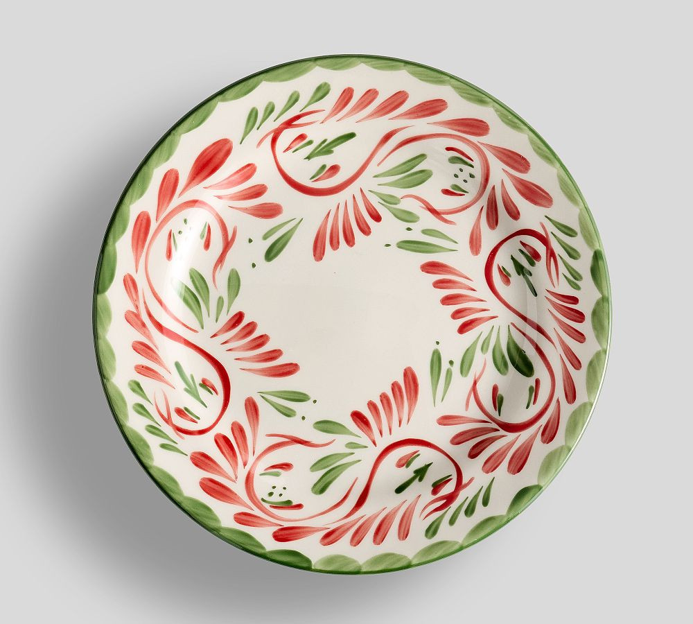 Holiday Puebla Multi Salad Plates, Set of 4 - Green/Red Multi | Pottery Barn (US)