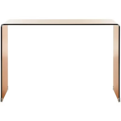 Taft Tempered Glass Console Table - CNS7303A - Amber - Safavieh | Target