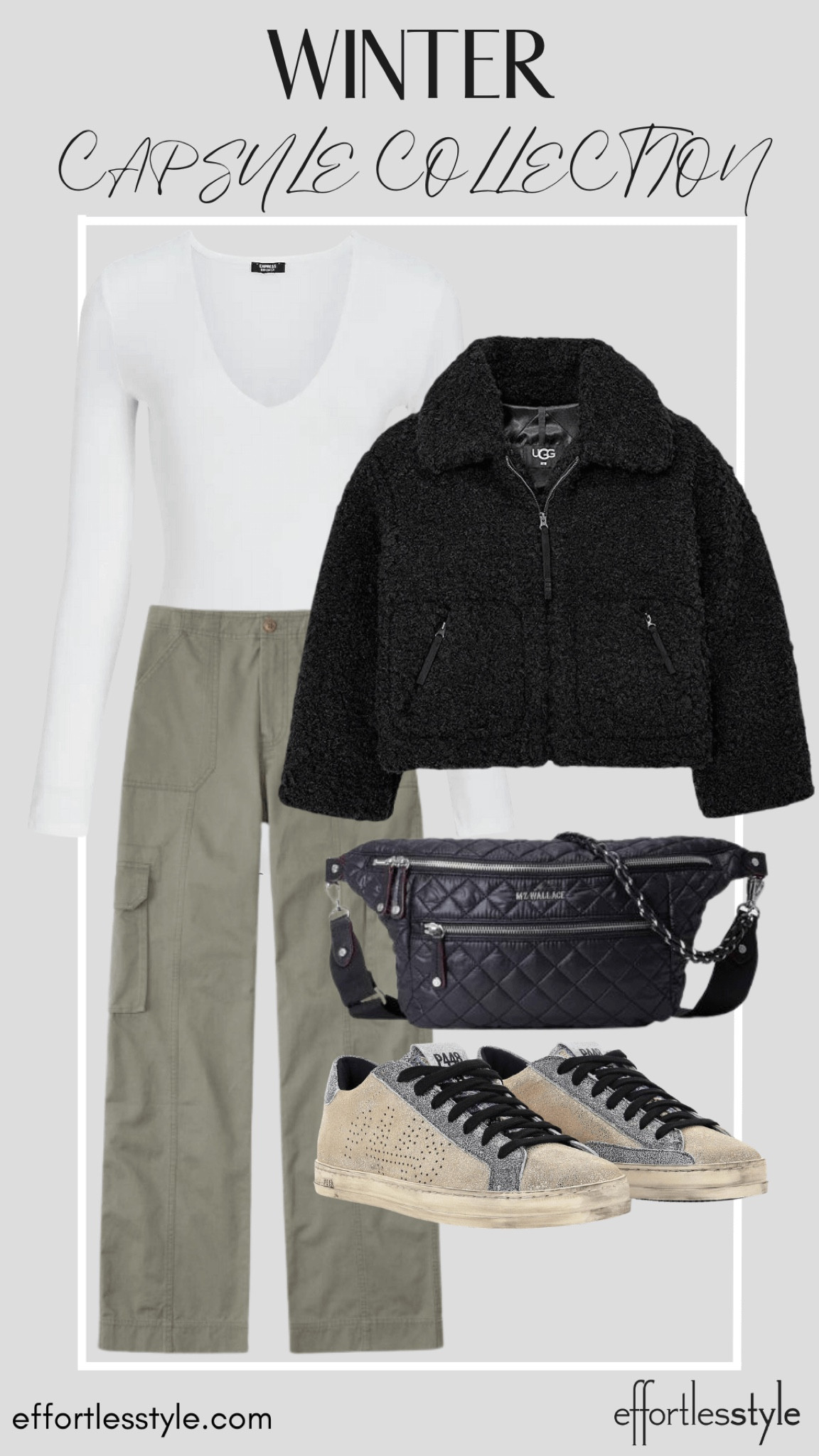 White Bodysuit + Sherpa Jacket + Cargo Pants

#LTKstyletip #LTKtravel #LTKSeasonal