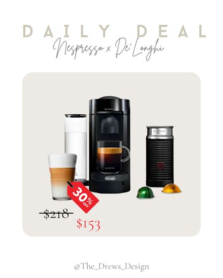 Shop this Amazon daily deal on nespresso x de’longhi espresso and coffee maker. Now 30%! Perfect gift for a coffee lover

#LTKGiftGuide #LTKSeasonal #LTKHoliday