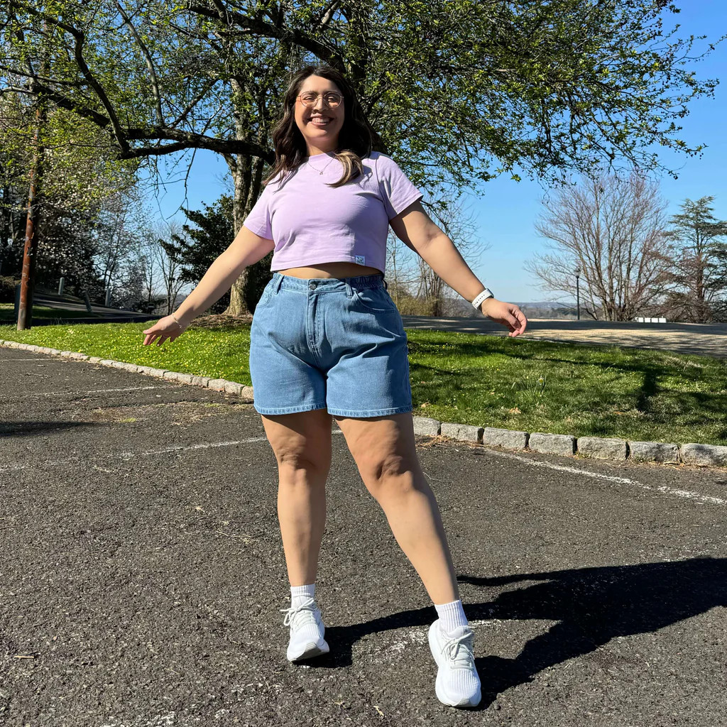 High-Rise Baggy Denim Shorts - Light Wash | Shiny by Nature