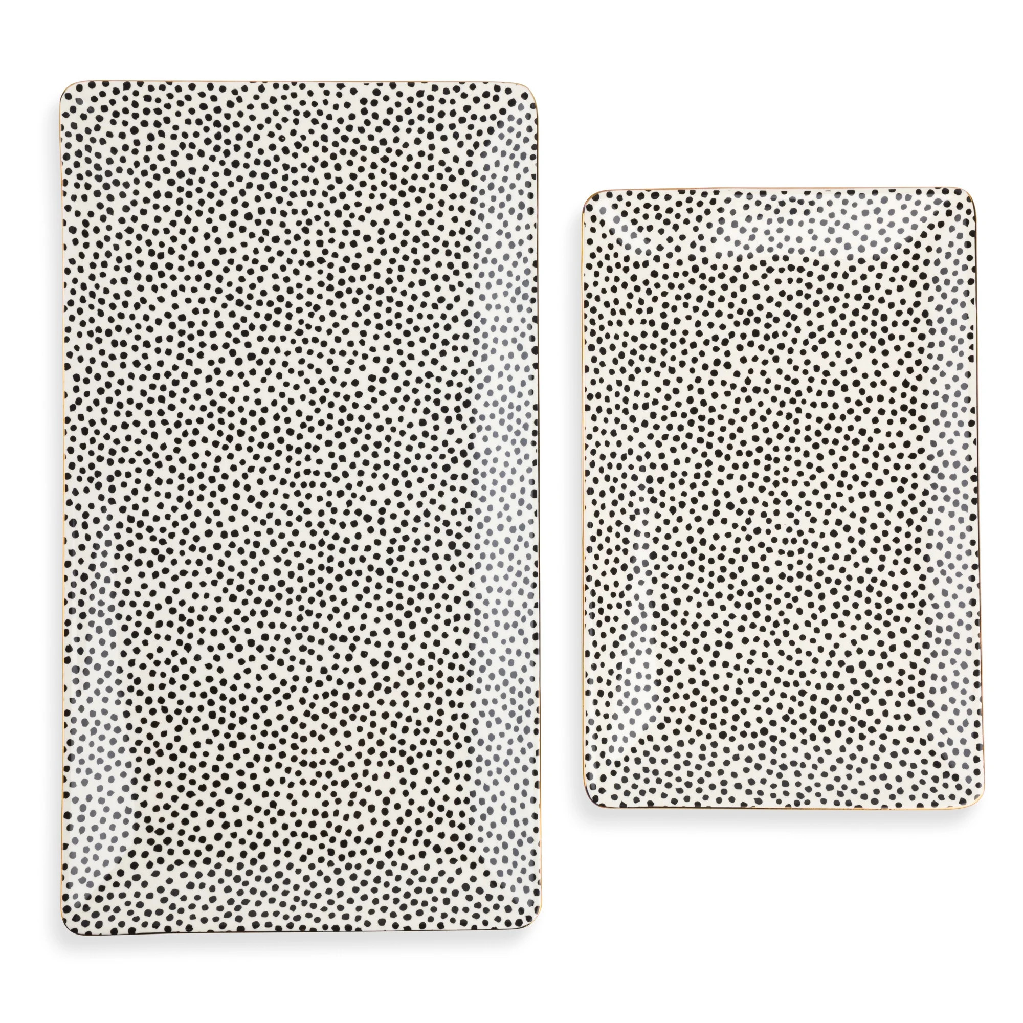 Thyme & Table Stoneware Serve Platter 2-Piece Set, Dot | Walmart (US)