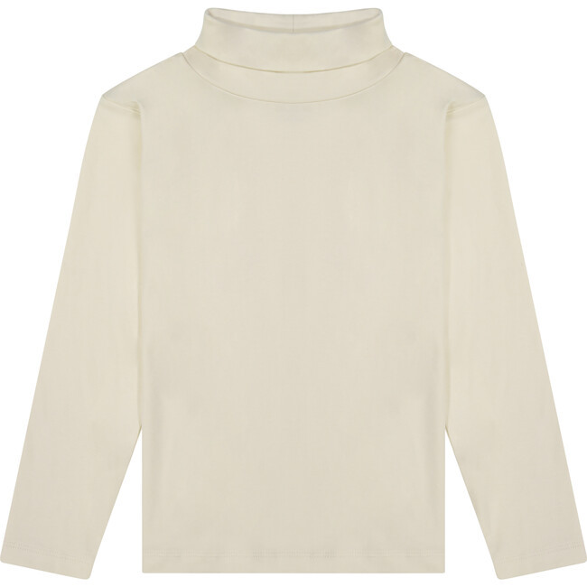 Pima Cotton Turtleneck, Cream | Maisonette