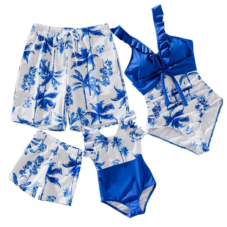 PatPat Toddler Boys Swim Trunks Tropical Swim Shorts Family Matching Swimsuits for Women Men Girl... | Walmart (US)