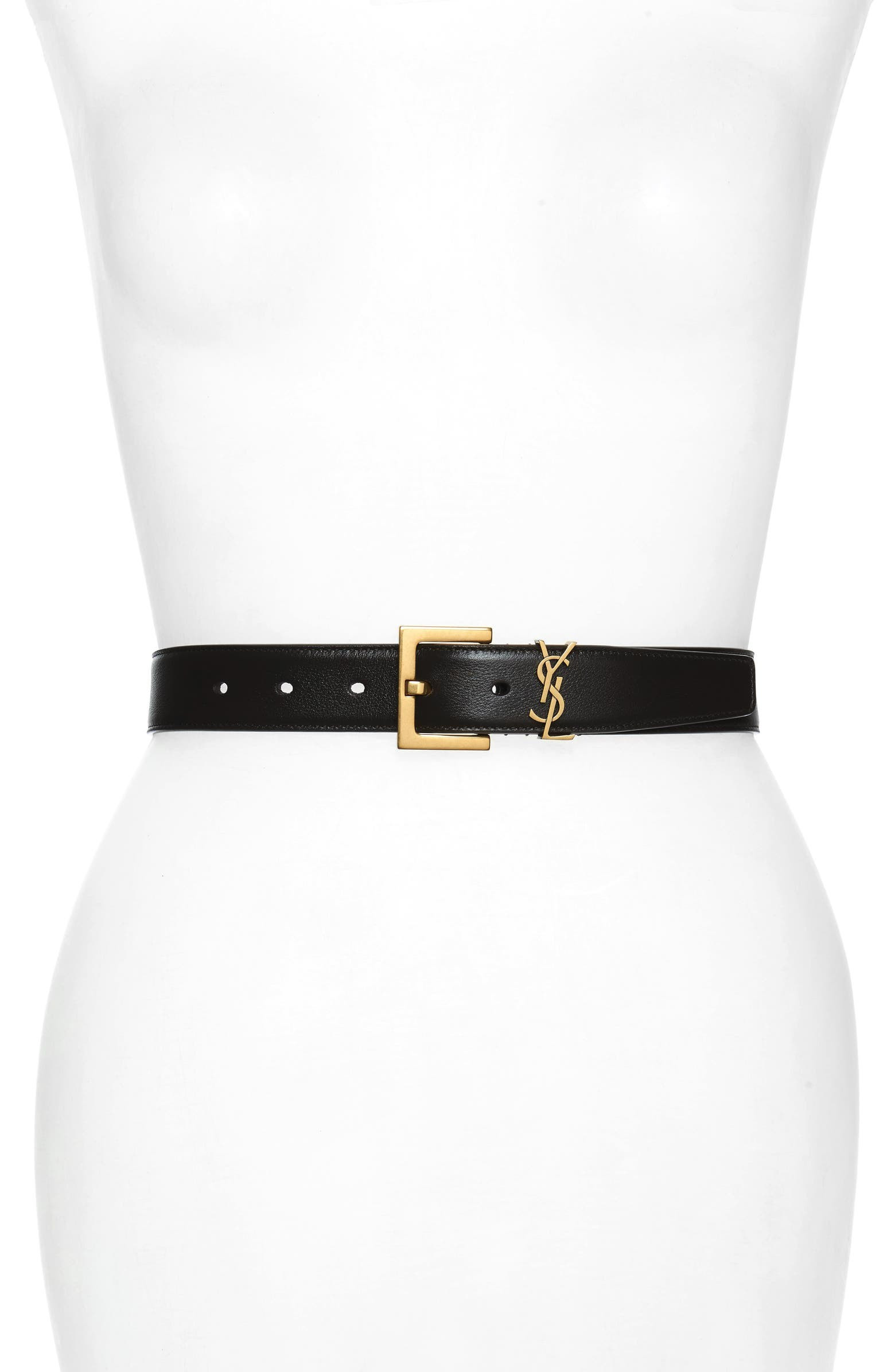 YSL Logo Leather Belt | Nordstrom