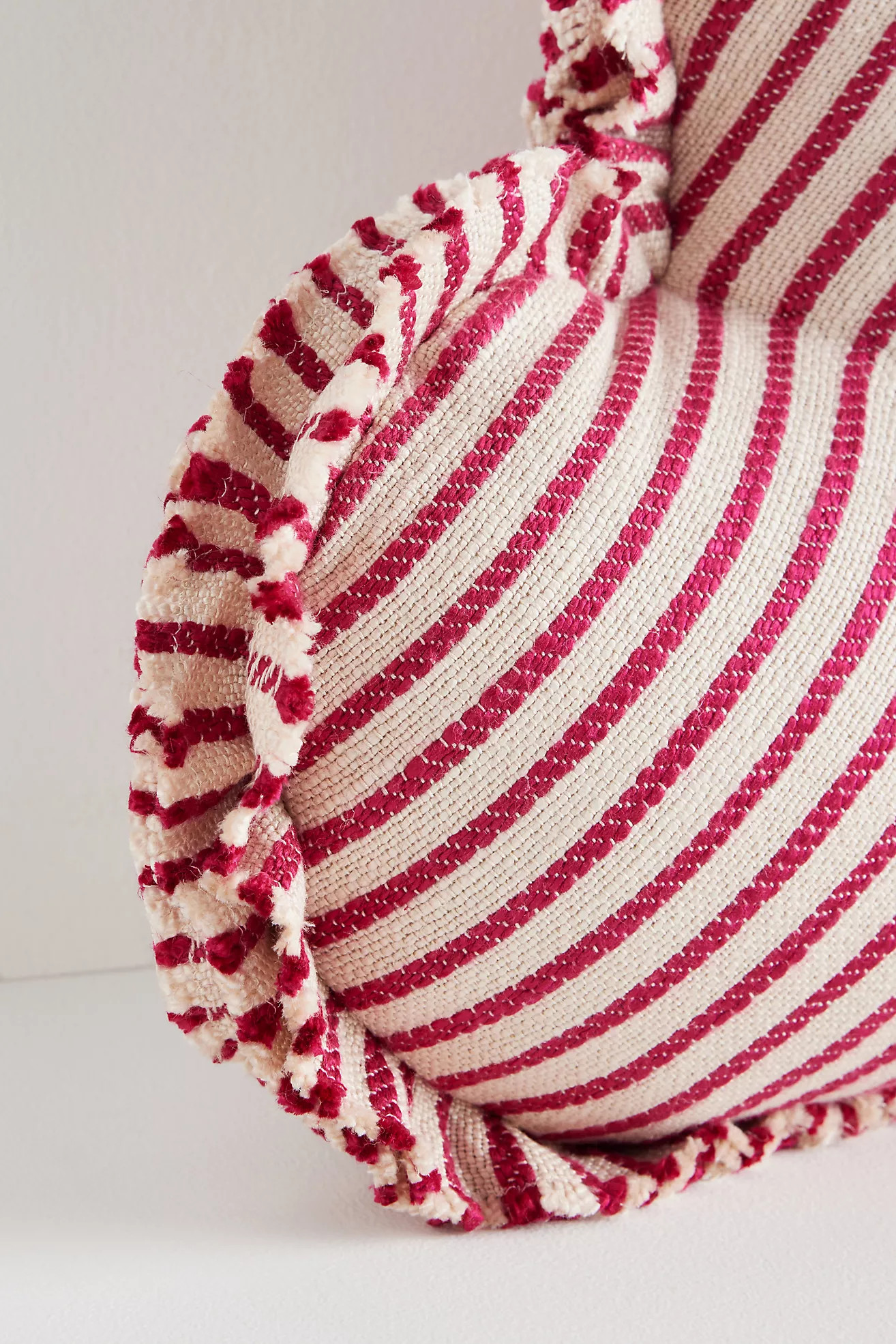 Luxe Linen Blend Stripe Heart Pillow | Anthropologie (US)