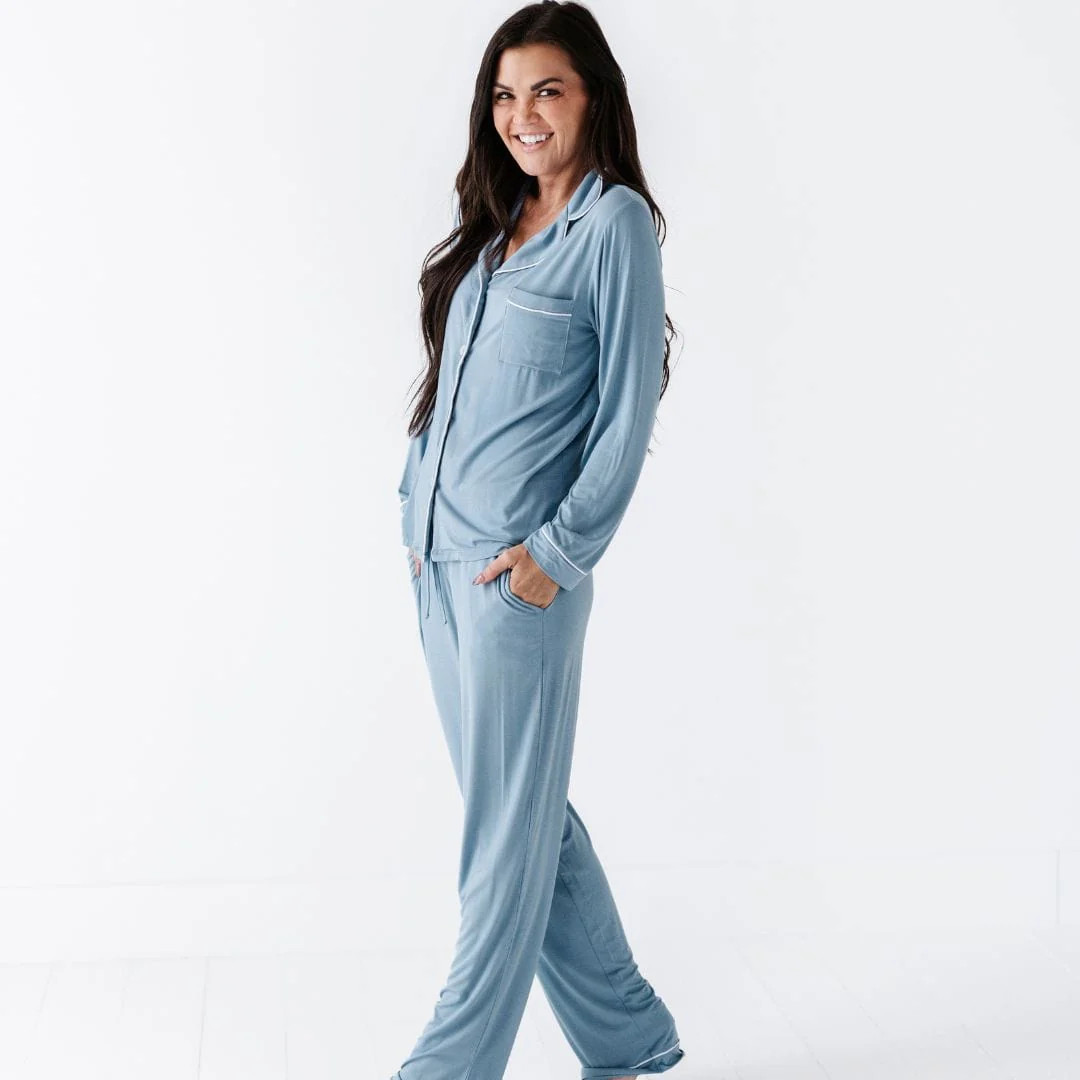 Storm Women's Collar Shirt & Pants Set | Bums & Roses