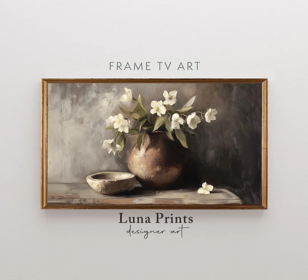 Moody Spring Floral Frame TV Art, Vintage Floral Art for Frame TV Screensaver, Rustic Spring Flow... | Etsy (US)