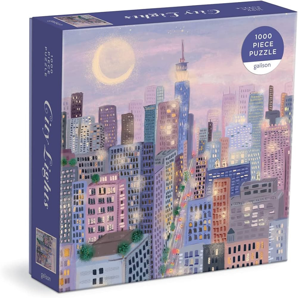 Galison City Lights 1000 Piece Puzzle in a Square Box from Galison - 1000 Piece Puzzle for Adults... | Amazon (US)
