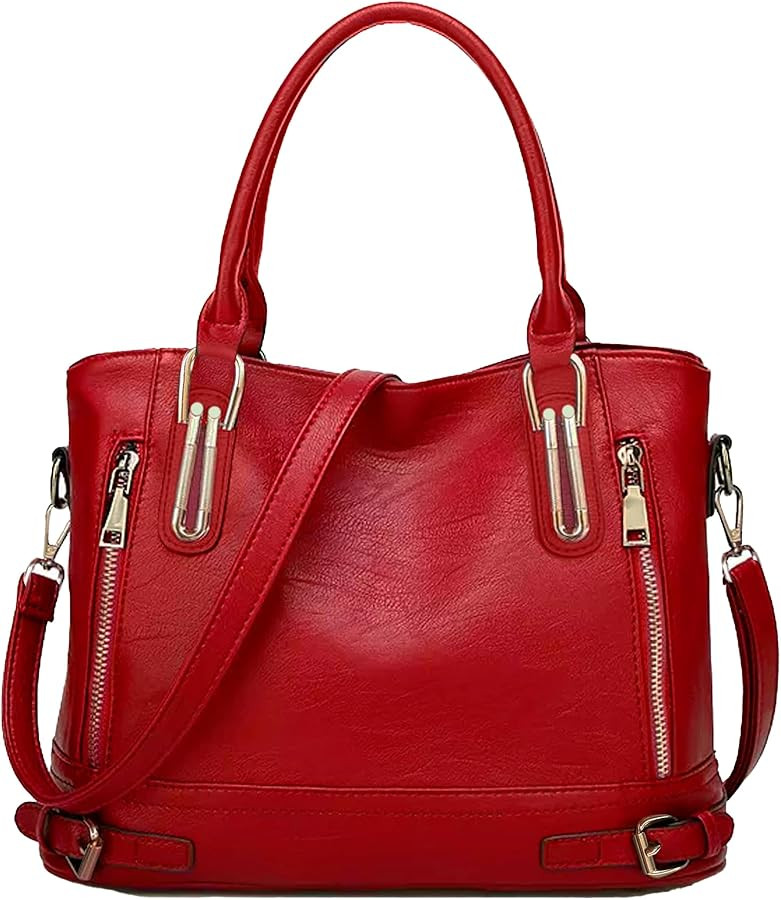 Handbags and Purses for Women, Top Handle Satchel Crossbody Purse with Adjustable Strap, PU Shoul... | Amazon (US)