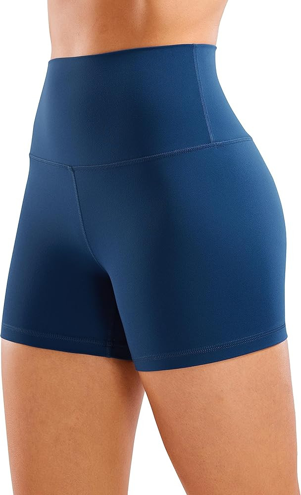 CRZ YOGA Womens Butterluxe Biker Shorts 4'' - High Waisted Booty Workout Volleyball Yoga Spandex | Amazon (US)