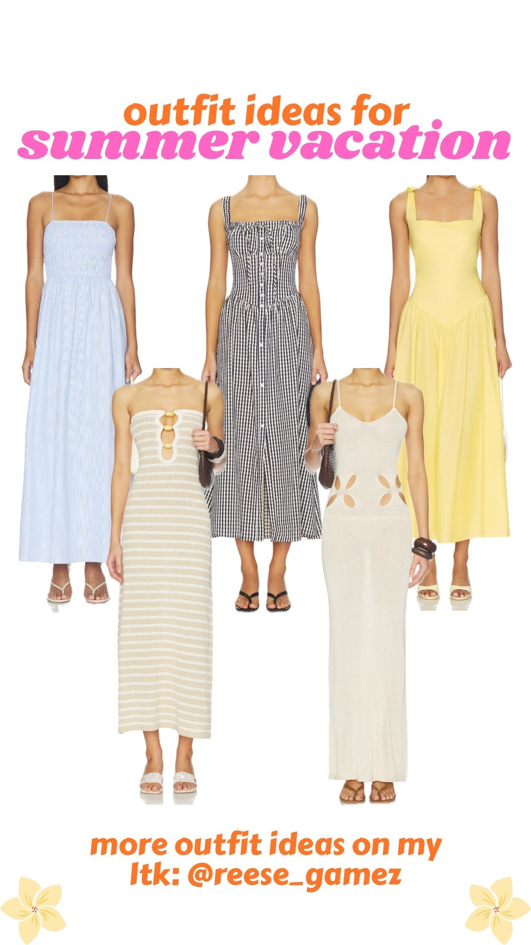 outfits for summer vacation 🩷 beach dress, long dress, maxi dress, summer dress, vacation dress, striped dress, floral dress 

#LTKTravel #LTKSeasonal #LTKootd