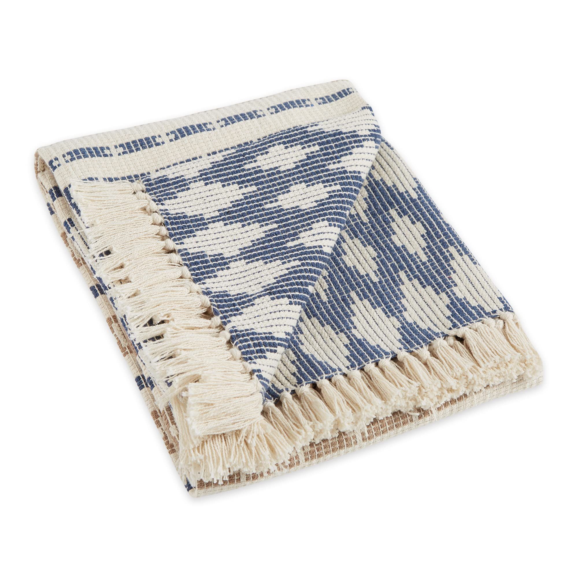 DII California Casual, Colby Southwest Woven Throw, French Blue & Stone, 50x60 | Amazon (US)