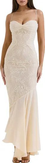 HOUSE OF CB Felicia Lace Inset Mermaid Gown | Nordstrom | Nordstrom