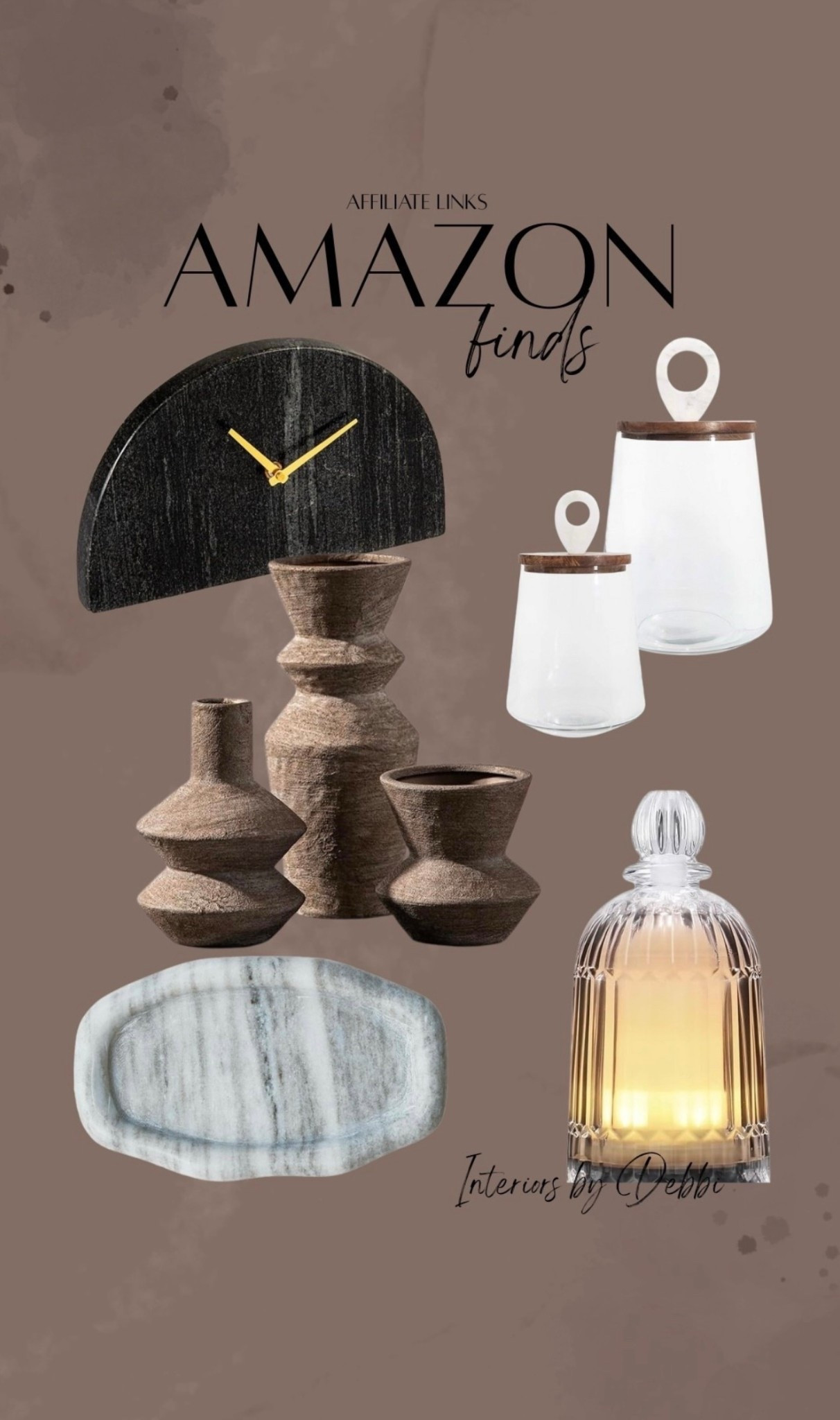 Amazon Finds
Marble clock, glass storage jars, vases, marble tray, diffuser, transitional home, modern decor, amazon find, amazon home, target home decor, mcgee and co, studio mcgee, amazon must have, pottery barn, Walmart finds, affordable decor, home styling, budget friendly, accessories, neutral decor, home finds, new arrival, coming soon, sale alert, high end look for less, Amazon favorites, Target finds, cozy, modern, earthy, transitional, luxe, romantic, home decor, budget friendly decor, Amazon decor #amazonhome



#LTKSeasonal #LTKHome