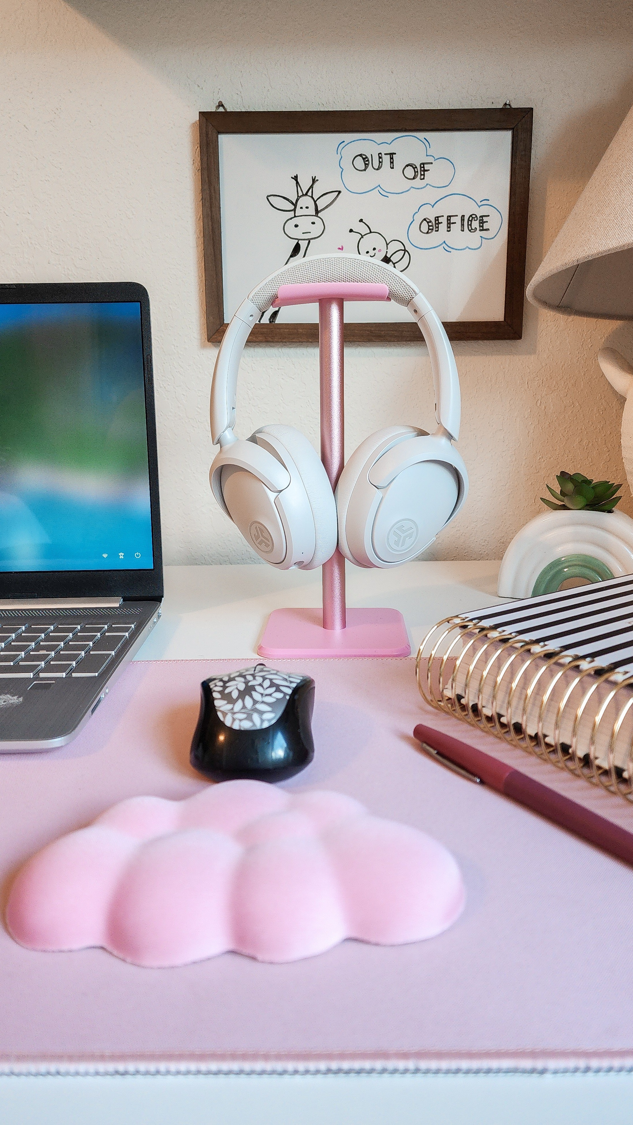 #ad Elevate your desk with the @jlab JBuds LUX ANC over-ear headphones. I am obsessed! They are sleek, stylish, and built for comfort with ultra-soft cloud foam cushions. I love that they provide advanced noise cancellation. You can effortlessly switch between two devices with Bluetooth® Multipoint + enjoy Wireless Share Mode. Whether you’re working, journaling, or enjoying your playlist, these are the ultimate desk essential. The sound quality is next level!  I have linked my favorites for you all to shop. Trust me, this is an upgrade you won't regret. #jlab @jlabaudio

#LTKFamily #LTKHome #LTKKids