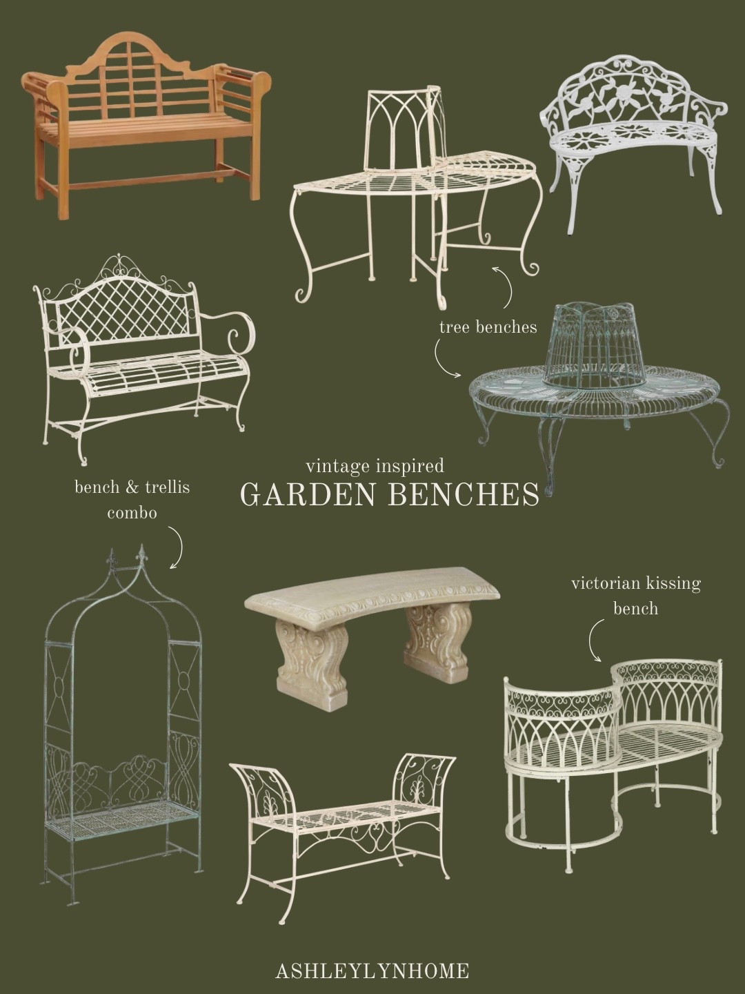 Vintage inspired garden benches

#LTKHome #LTKSeasonal #LTKSaleAlert