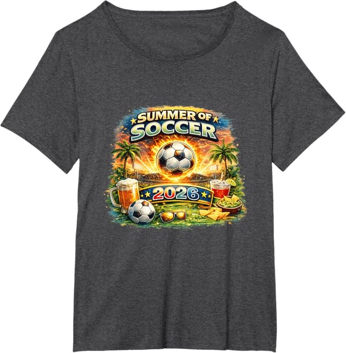 Summer of Soccer 2026 Fan Football Game Day Tropical T-Shirt | Amazon (US)