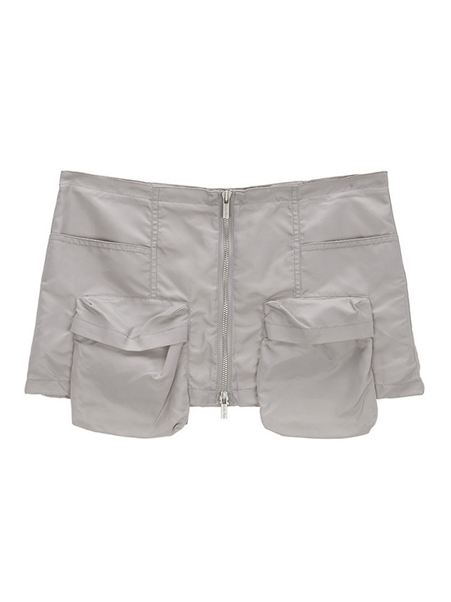 Two Way Cargo Belted Skirt_Light Grey | W Concept (US)