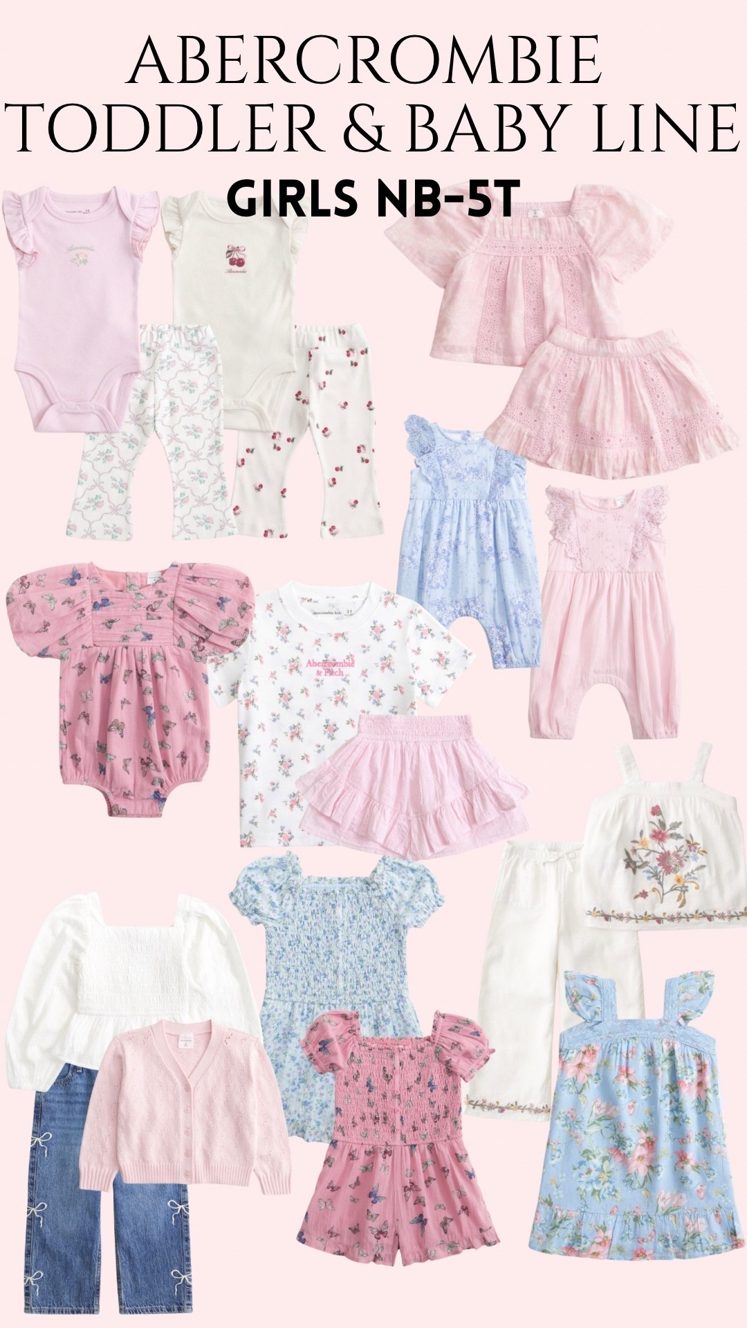 ABERCROMBIE HAS DROPPED THEIR BABY & TODDLER LINE 🥹🙌🏻 this is not a drill. The cuteness now extends all the way to Newborn! Linked all the baby girl & toddler girls here!

Baby sizes are found now from NB-24 months.
Toddler sizes are now found from 2T-5T. 

Now alllll of your kiddos can match here at Abercrombie 🤟🏼 I’m so excited about this! & everything is on SALE!!! Buy one get one 50% off + $25 OFF $125. 🩵🩷


#LTKSaleAlert #LTKKids #LTKBaby