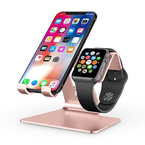Apple Watch Stand, OMOTON 2 in 1 Universal Desktop Cell Phone Stand and Apple Watch Stand, Advanced  | Amazon (US)