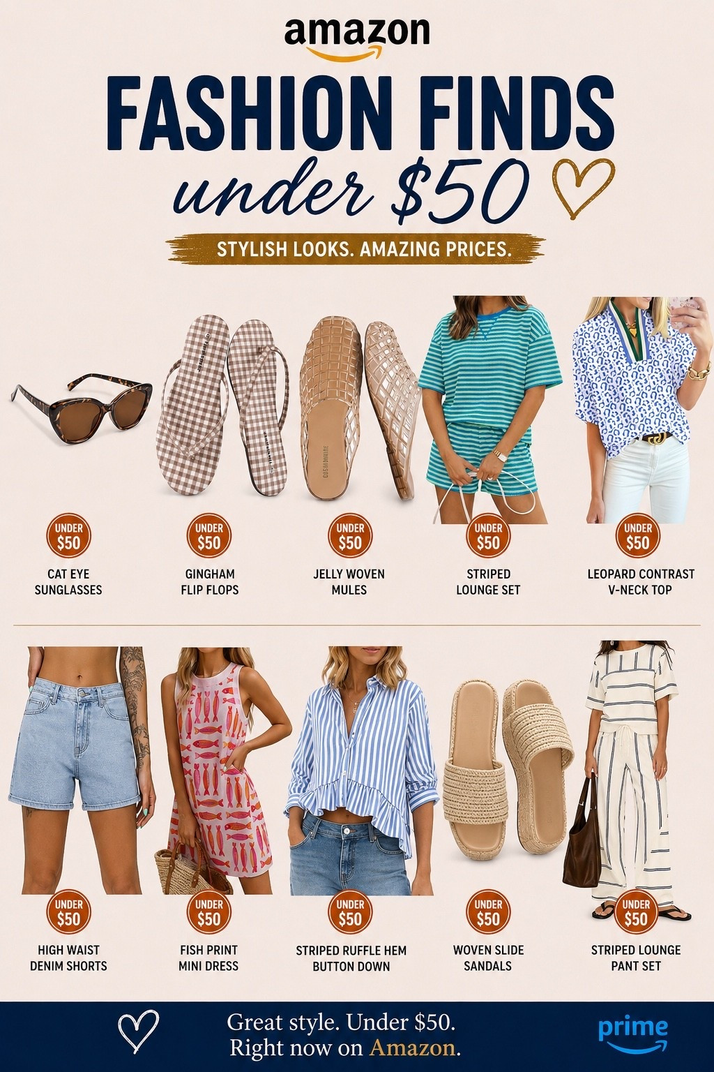 ✨ Amazon fashion finds that look way more expensive than they are! These under-$50 picks are perfect for summer vacations, beach days, everyday outfits, and everything in between. From comfy matching sets to cute sandals, dresses, and accessories, these are the affordable finds I’m adding to cart! 🤍☀️

Everything is linked in my LTK/Amazon storefront—grab your favorites before they sell out! 🛍️