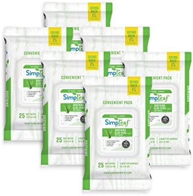 Simpleaf Flushable Wet Wipes | Eco- Friendly, Paraben & Alcohol Free | Hypoallergenic & Safe for ... | Amazon (US)