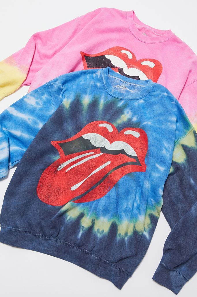 The Rolling Stones Tie-Dye Crew Neck Sweatshirt | Urban Outfitters (US and RoW)