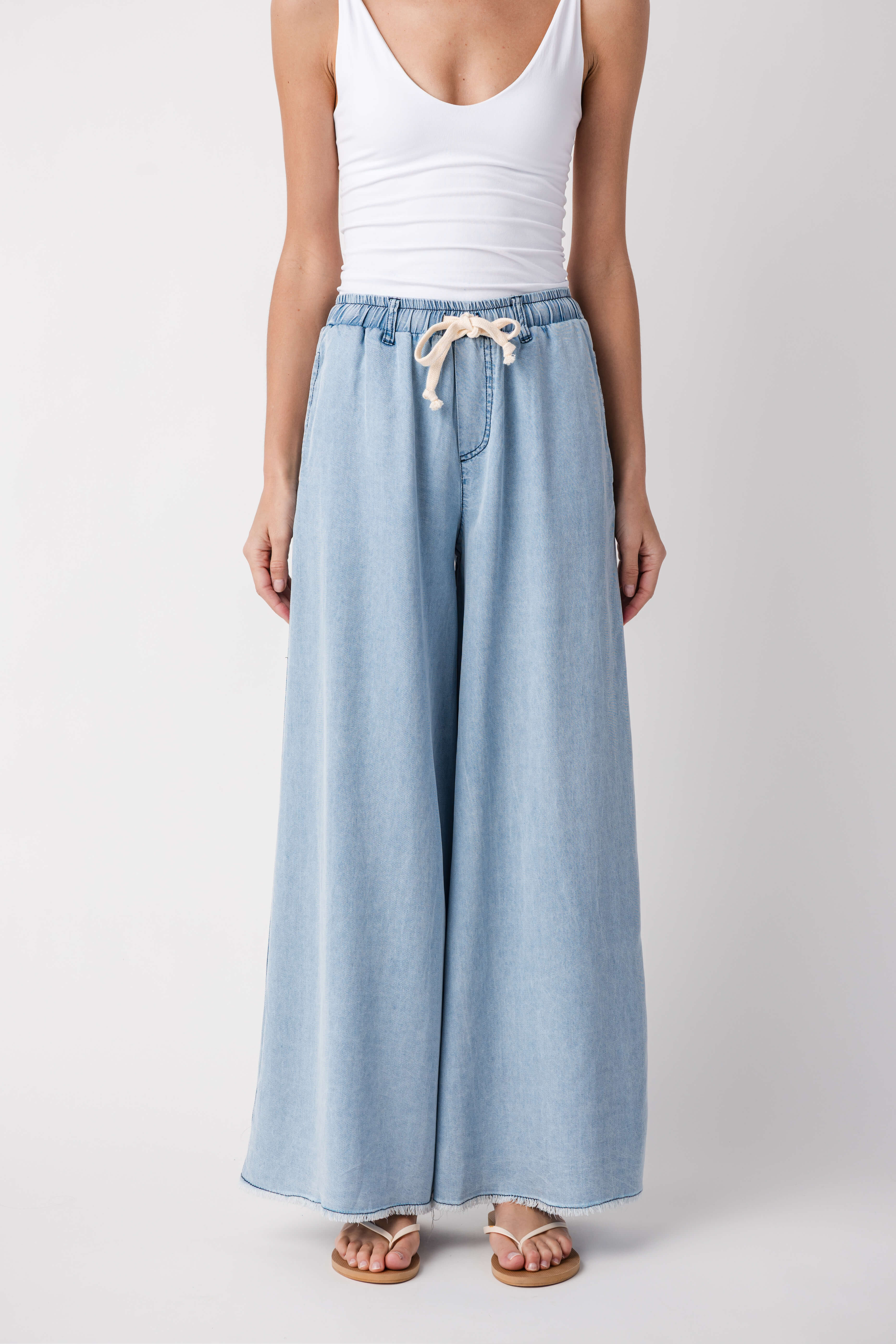 Vintage Havana Denim Tencel Wide Leg Pants | Social Threads