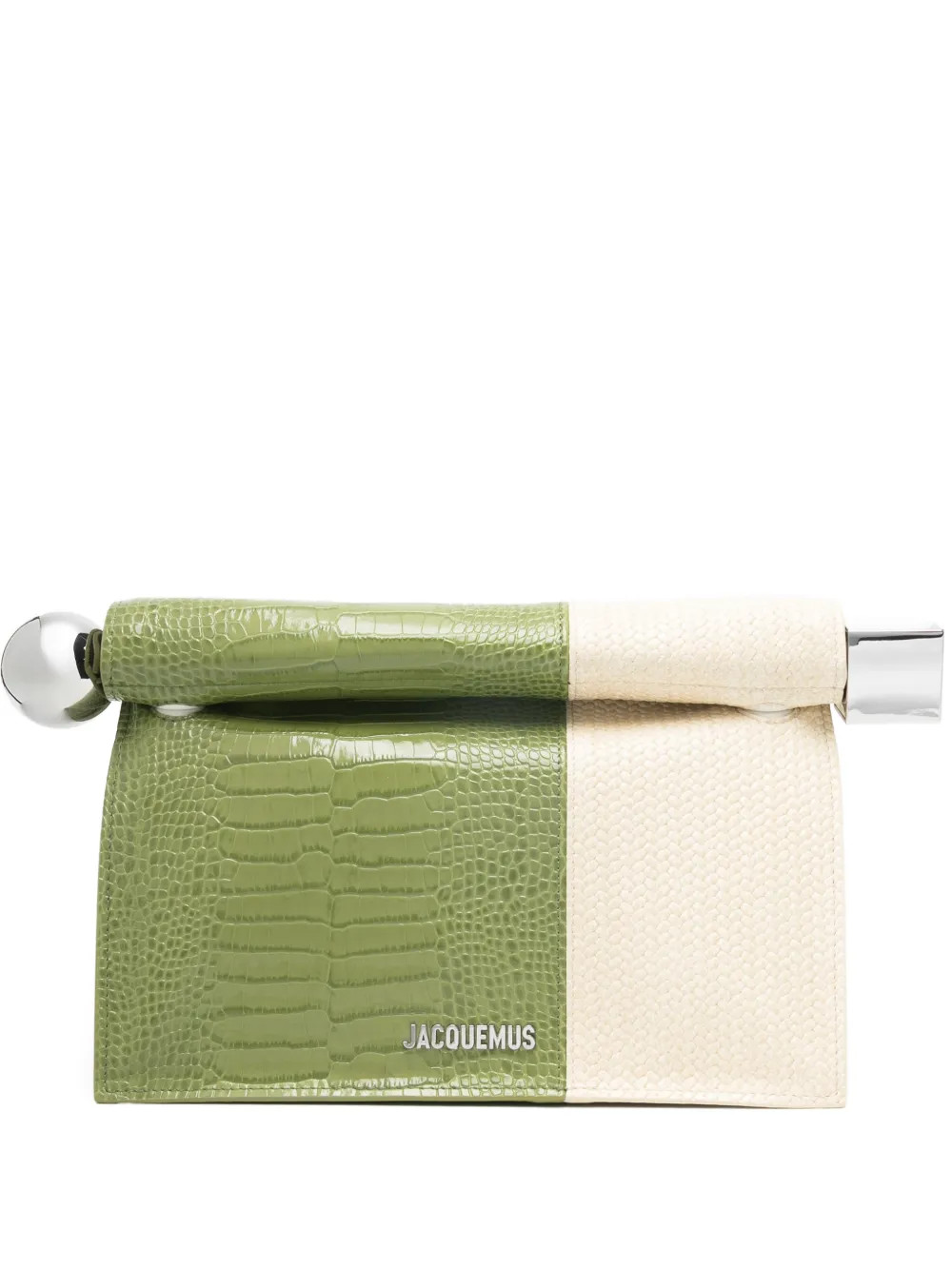 JacquemusThe Pochette Rond Carré two-toned clutch bag | Farfetch Global