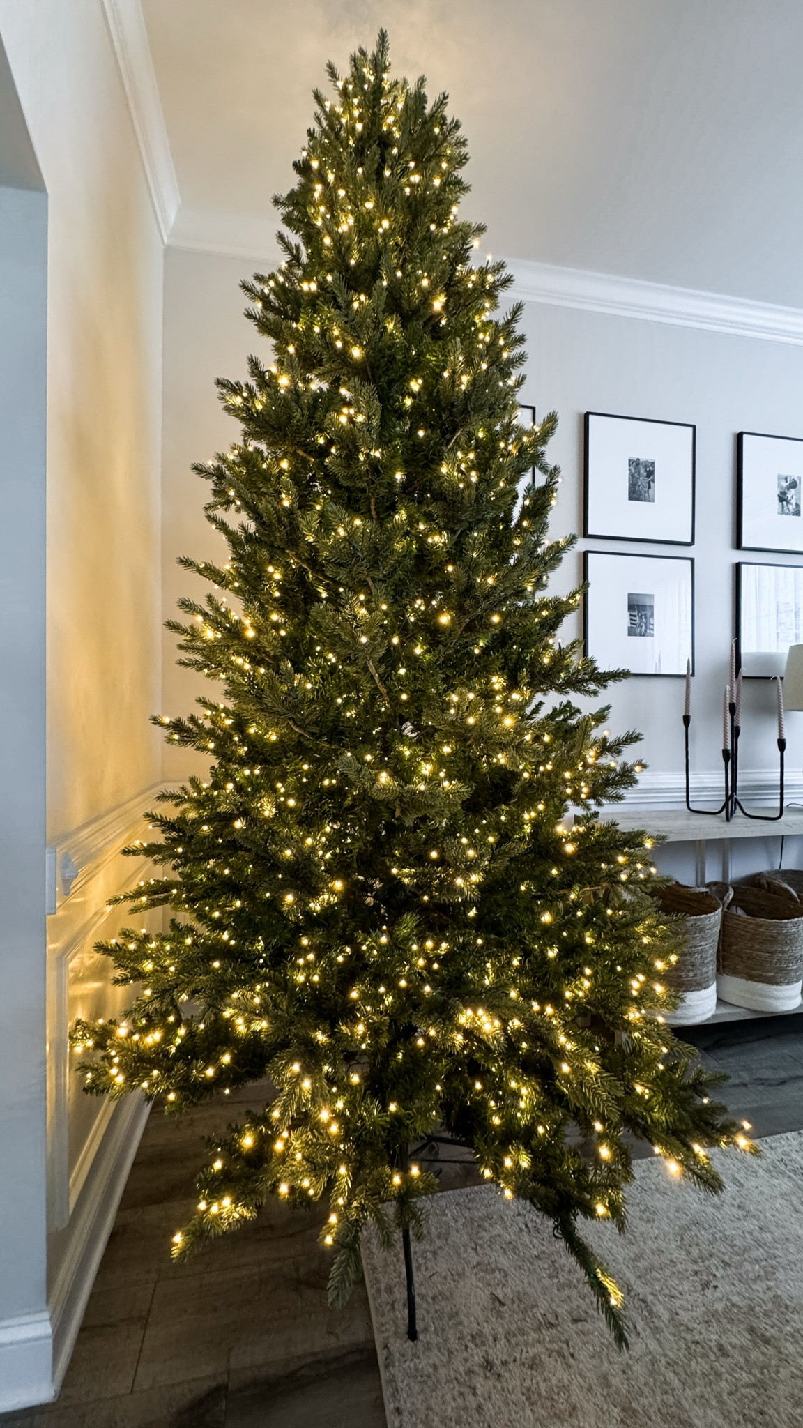 Walmart Christmas tree with twinkling lights 

#LTKHome #LTKHoliday