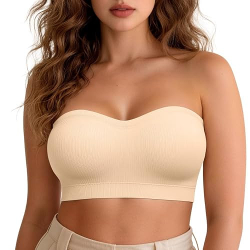 Vertvie Strapless Bra Wireless Non-Slip Push Up Bandeau Bras for Women Supportive Tube Top Padded... | Amazon (US)