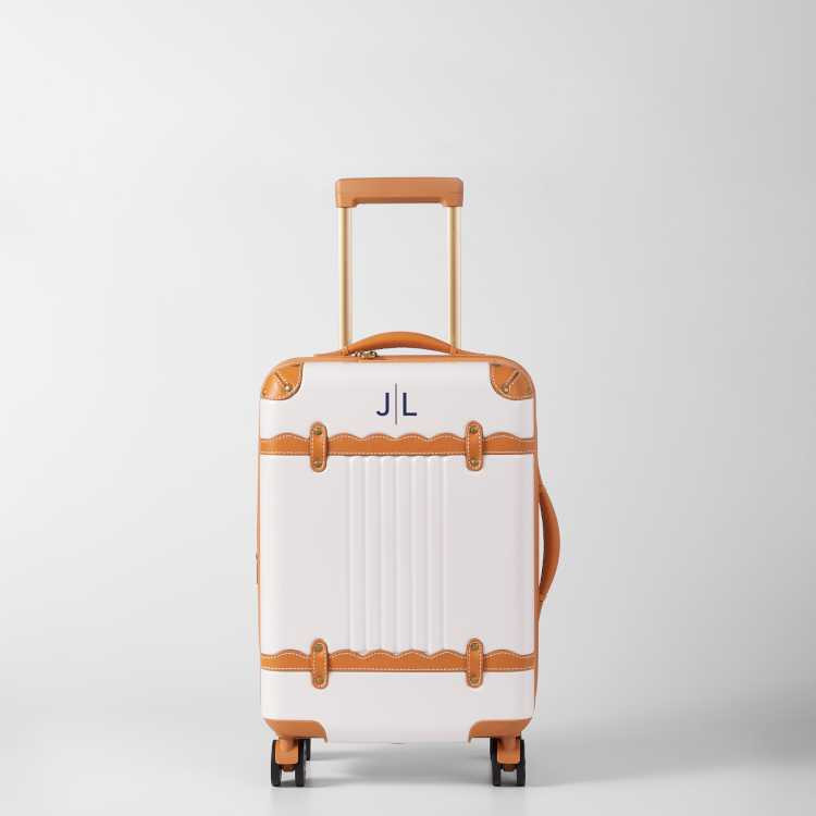 Mark &amp; Graham x Jennifer Lake Scalloped Expandable Carry-On Luggage | Mark and Graham