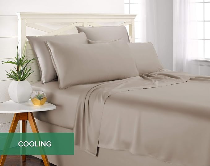 King Sheets by Pure Bamboo, Genuine 100% Organic Viscose Derived from Bamboo Bed Sheet Set, Luxur... | Amazon (US)
