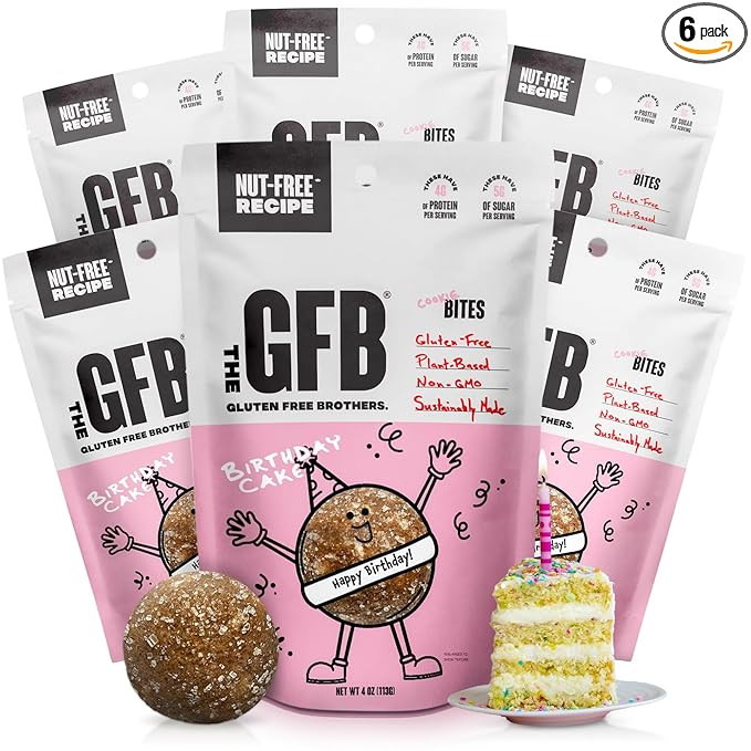 The GFB Birthday Cake Cookie Protein Bites - Allergen Friendly & Nut Free - Gluten Free, Plant Ba... | Amazon (US)