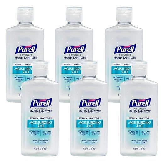 PURELL 2in1 Moisturizing Advanced Hand Sanitizer Gel, 4 oz Portable Bottle with Flip-Top Cap (Pac... | Amazon (US)