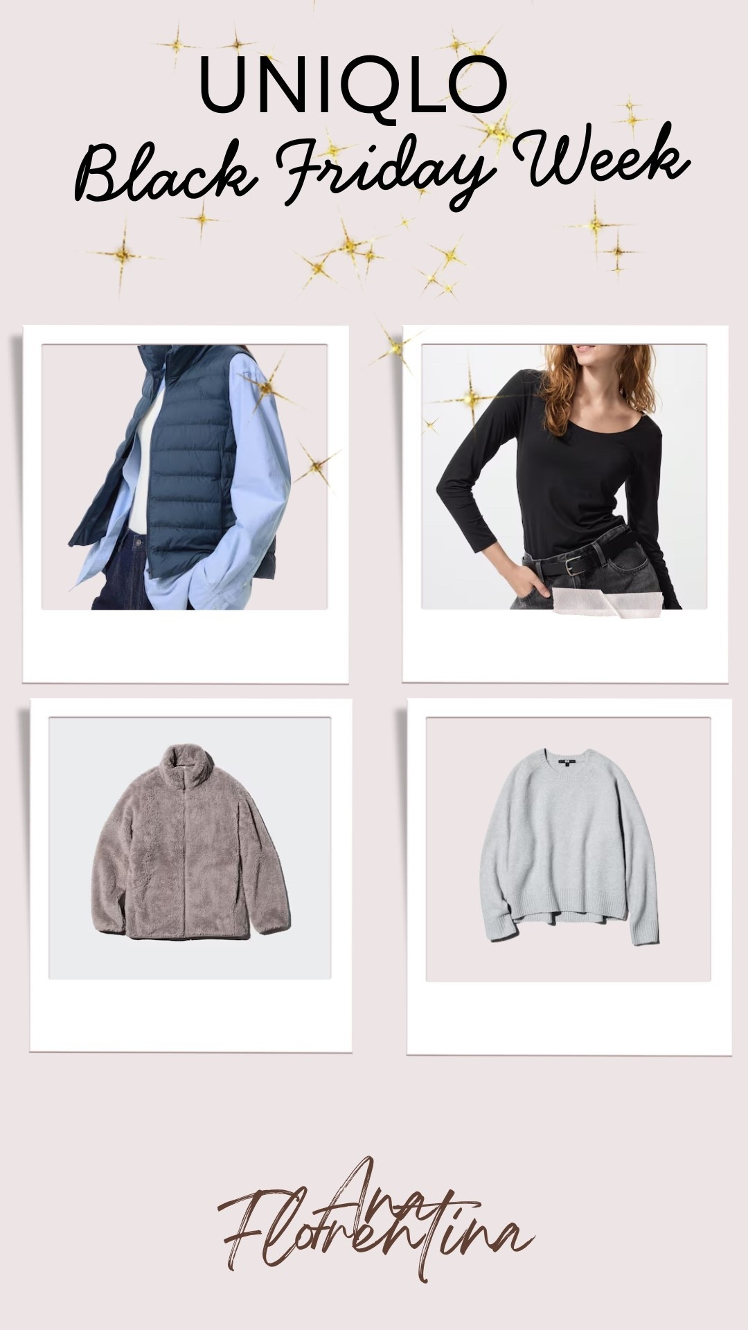 These are the four Uniqlo items I swear by — they keep me warm every single winter.
 Scoop neck top in S or M.  Vest in S. Sweater in XS. Jacket in XS. And the leggings.#LTKCyberWeek 

#LTKmomlife #LTKGiftGuide
