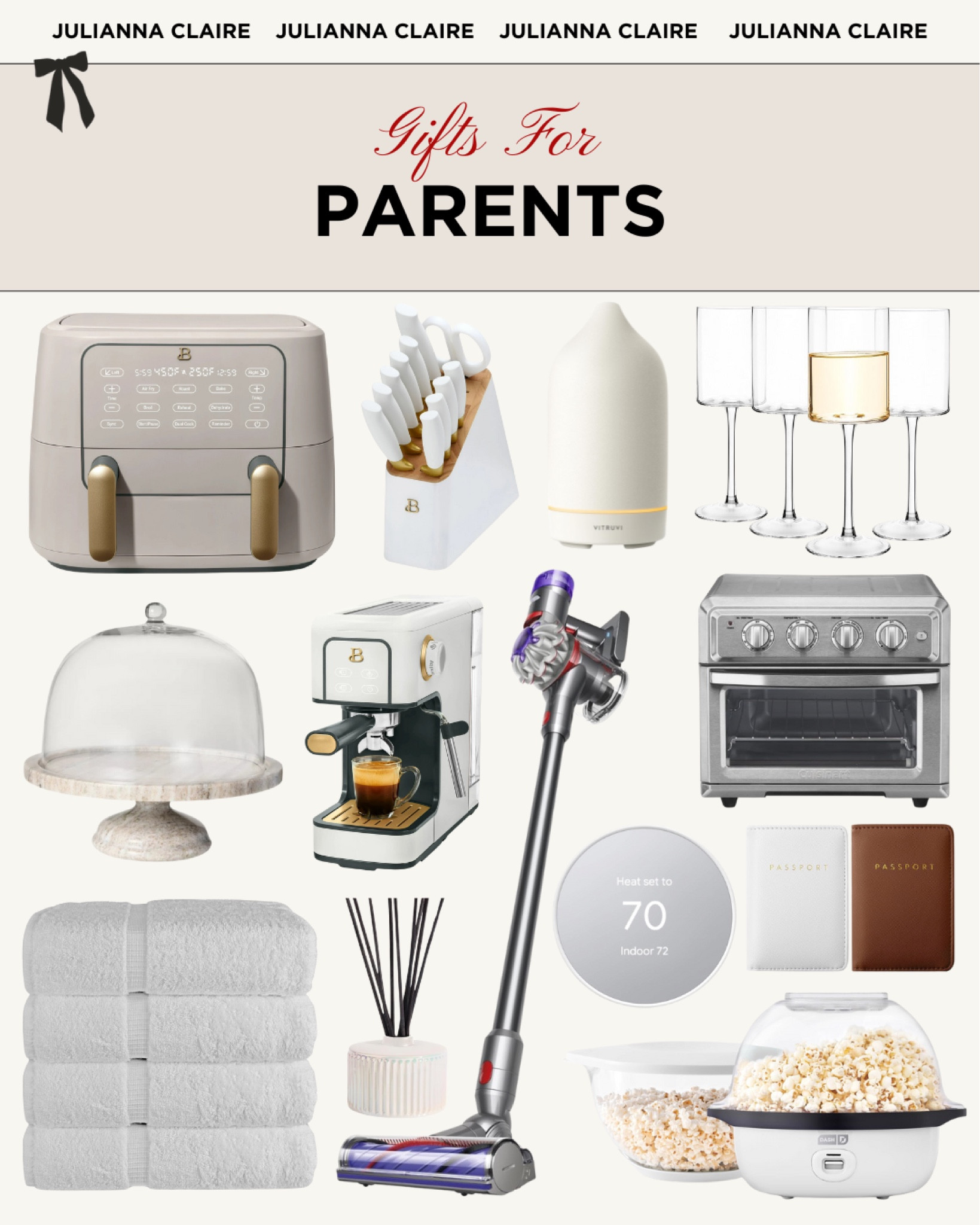 The best gifts for parents ✨

Holiday gift guide for parents // Gift ideas for parents // Christmas gift ideas to get parents 

#LTKGiftGuide #LTKHoliday #LTKHome