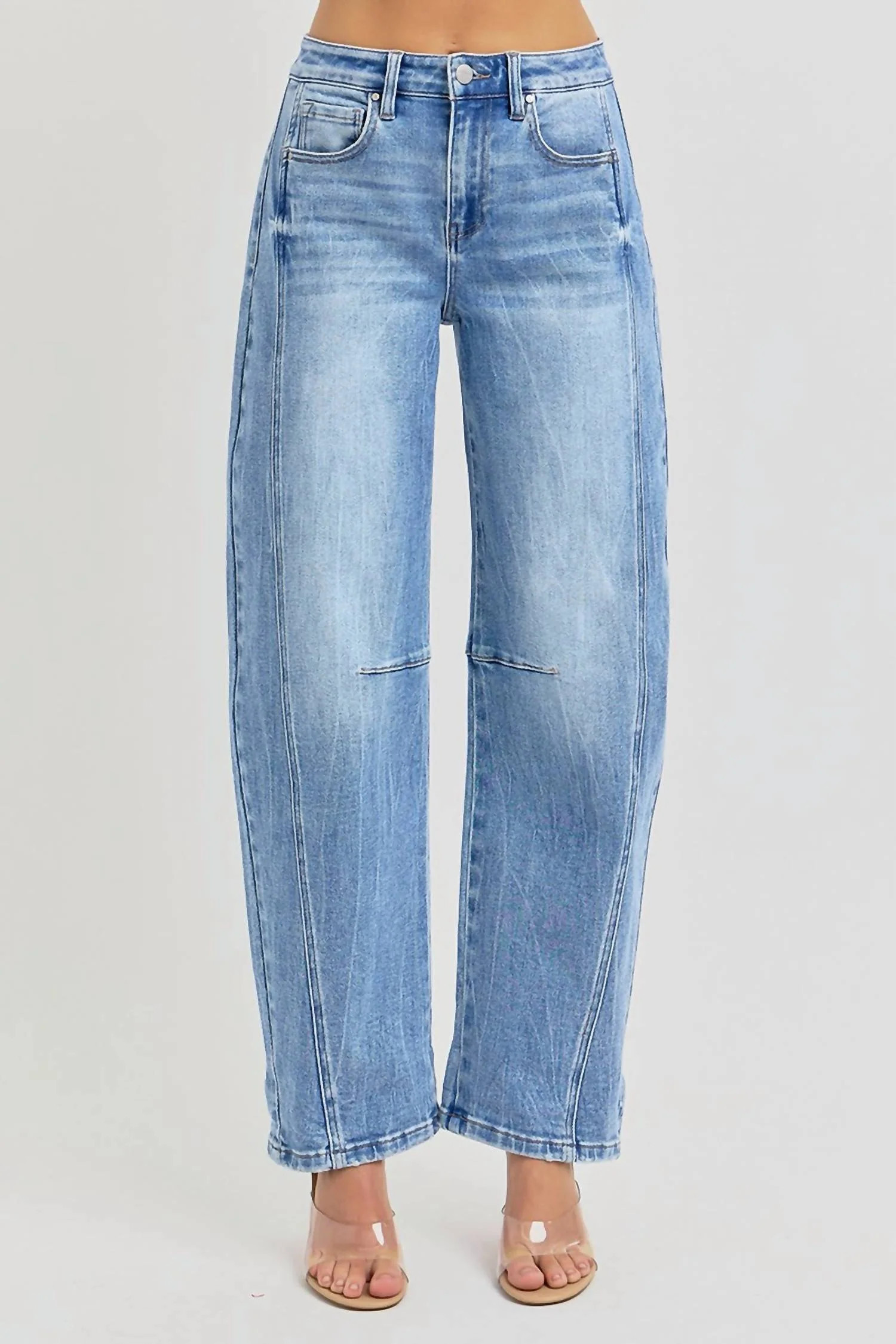 Barrel Denim In Light Wash | Shop Simon
