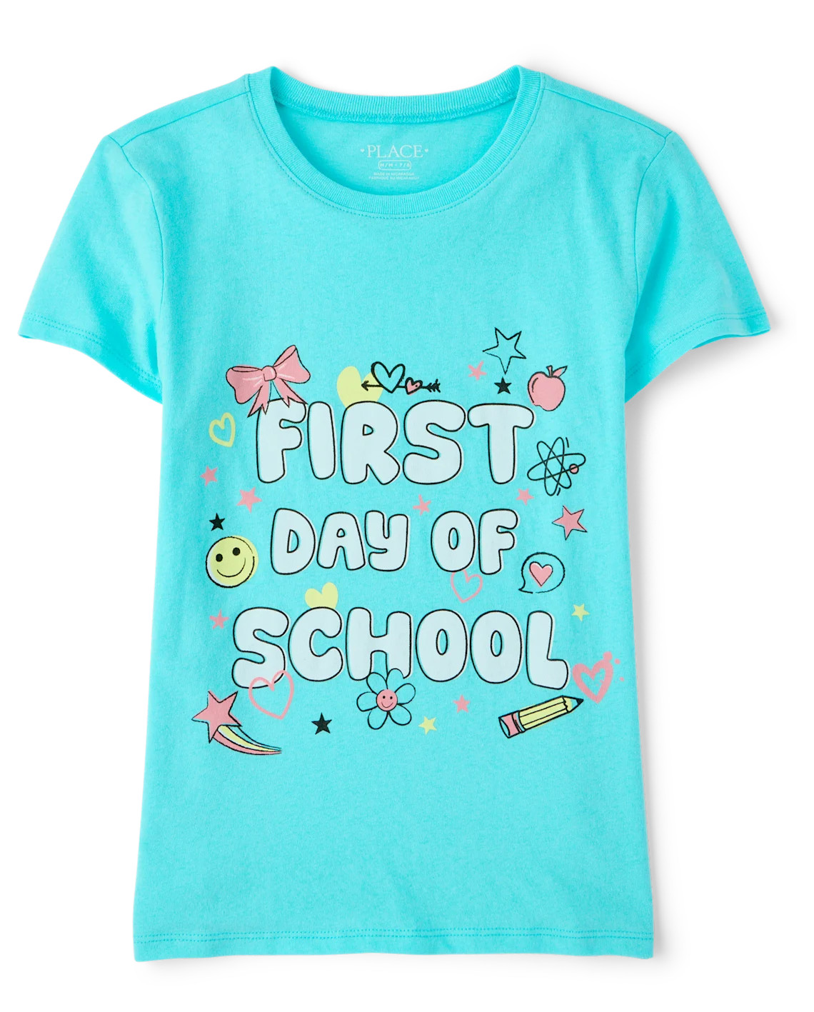Girls First Day Of School Graphic Tee - blue | The Children's Place