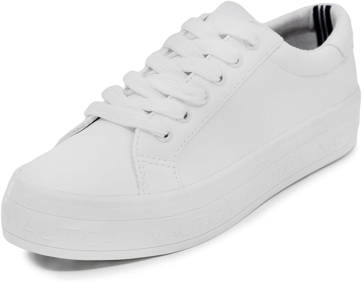 Nautica Women Fashion Sneaker Lace-Up Tennis Casual Shoes for Ladies | Amazon (US)
