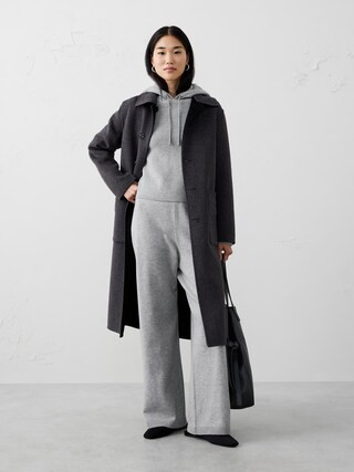 Wide-Leg Mid-Rise Pull-On Sweater Pant | Banana Republic Factory