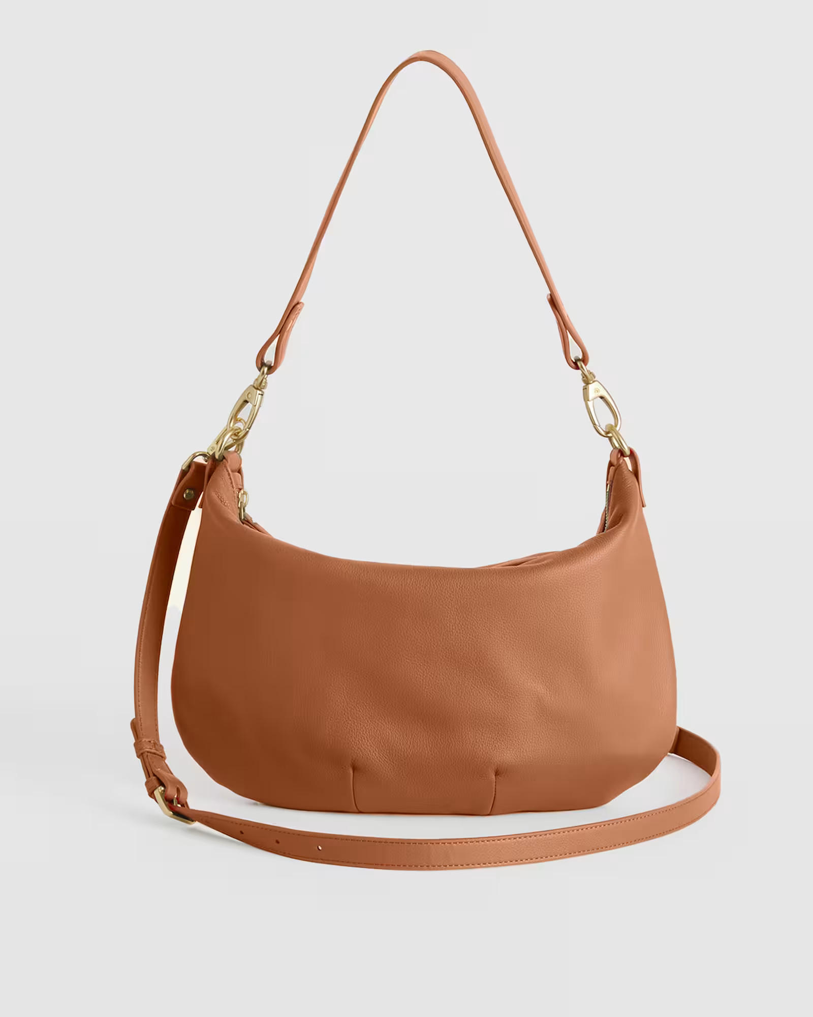 Italian Leather Convertible Crescent Shoulder Bag | Quince