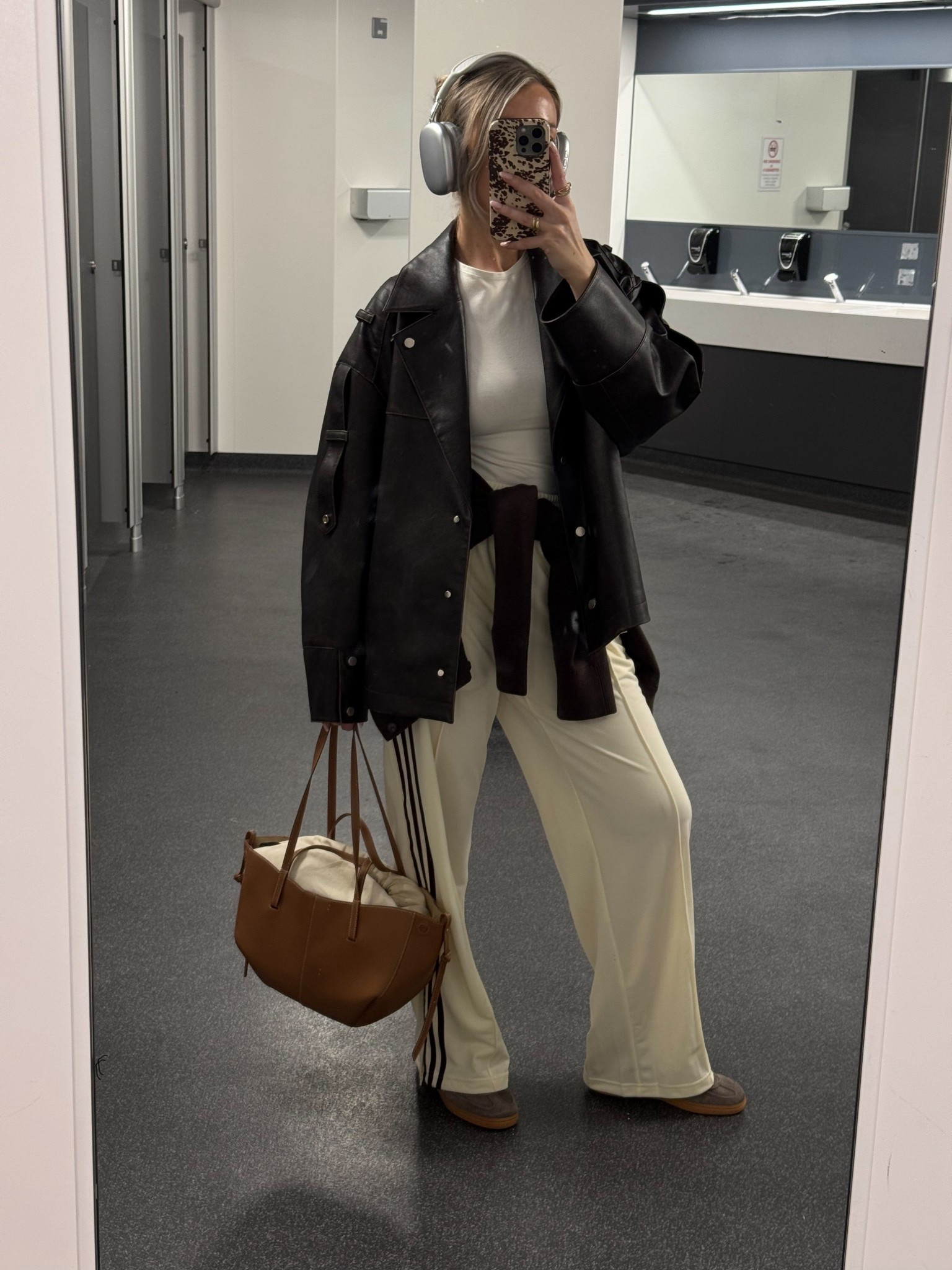 My leather jacket I literally live in is reduced for cyber & you can get an extra 15% off with code: ToKatie15 🤎

Leather jacket, adidas firebird trackpants, travel outfit 

#LTKwinter #LTKCyberWeek #LTKstyletip