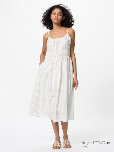 Linen Blend Camisole Dress (Stripe) | UNIQLO (UK)