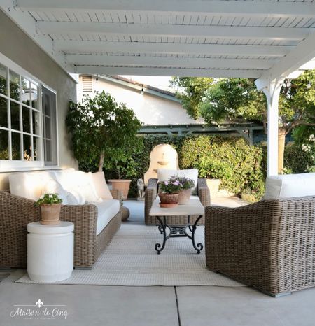 My sofa and chair are an exact dupe of the RH ones for a fraction of the price!!

#homedecor #springdecor #outdoorfurniture #patiofurniture 

#LTKhome